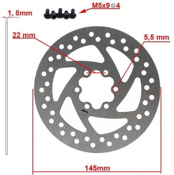 Zavorni disk 145mm za skiro ali kolo