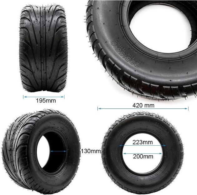 Guma 255-55-8 za Citycoco Cruiser - Chopper, široka skuter guma 18x9.5-8