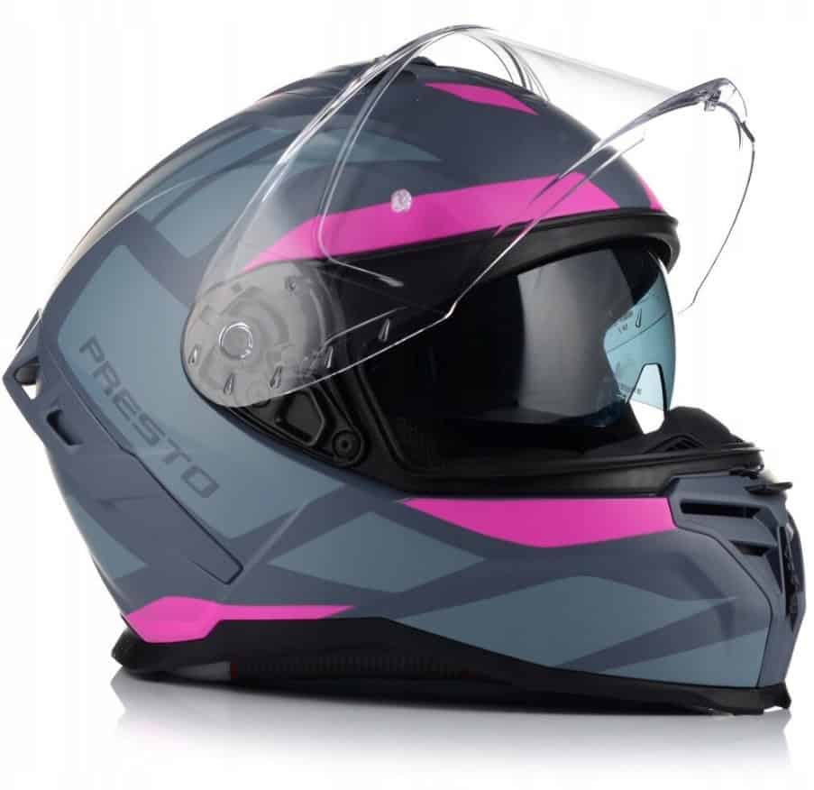 Ženska motoristična čelada Vito Presto - roza / pink